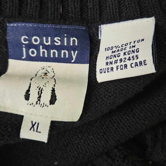 Anthropologie Cousin Johnny Knit Cardigan with Striped Applique Size XL - Picture 3 of 3